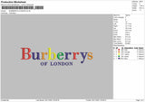 Burberrys London Embroidery File 4 size