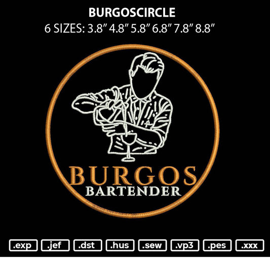 Burgoscircle Embroidery File 6 sizes