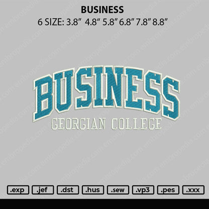 Business Embroidery File 4 sizes