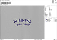 Businesstext Embroidery File 6 sizes