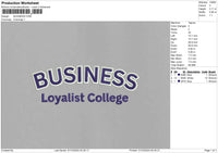 Businesstext Embroidery File 6 sizes