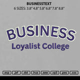 Businesstext Embroidery File 6 sizes