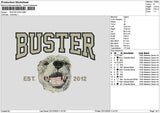 Buster Dog V2 Embroidery File 6 sizes