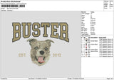 Buster Dog Embroidery File 6 sizes