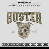 Buster Dog Embroidery File 6 sizes