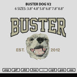 Buster Dog V2 Embroidery File 6 sizes