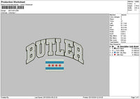 Butlertext Embroidery File 6 sizes