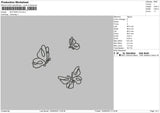 Butterflies Embroidery File 5 sizes