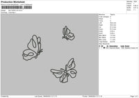 Butterflies Embroidery File 5 sizes