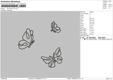 Butterflies Embroidery File 5 sizes