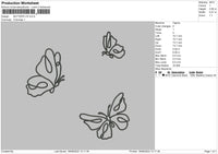 Butterflies Embroidery File 5 sizes