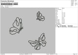 Butterflies Embroidery File 5 sizes