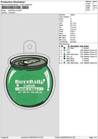 Buzztext Embroidery File 6 sizes