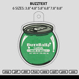 Buzztext Embroidery File 6 sizes