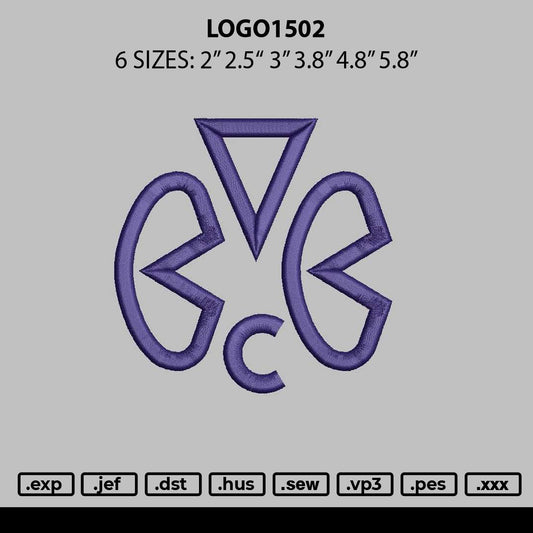 Logo1502 Embroidery File 6 sizes