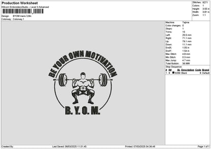 Gymcircle 01 Embroidery File 6 sizes