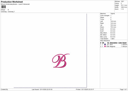 ALFABETO Embroidery File