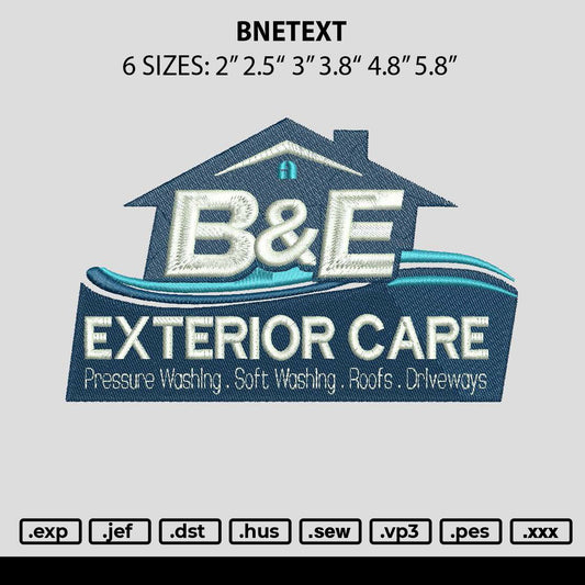 Bnetext Embroidery File 6 sizes