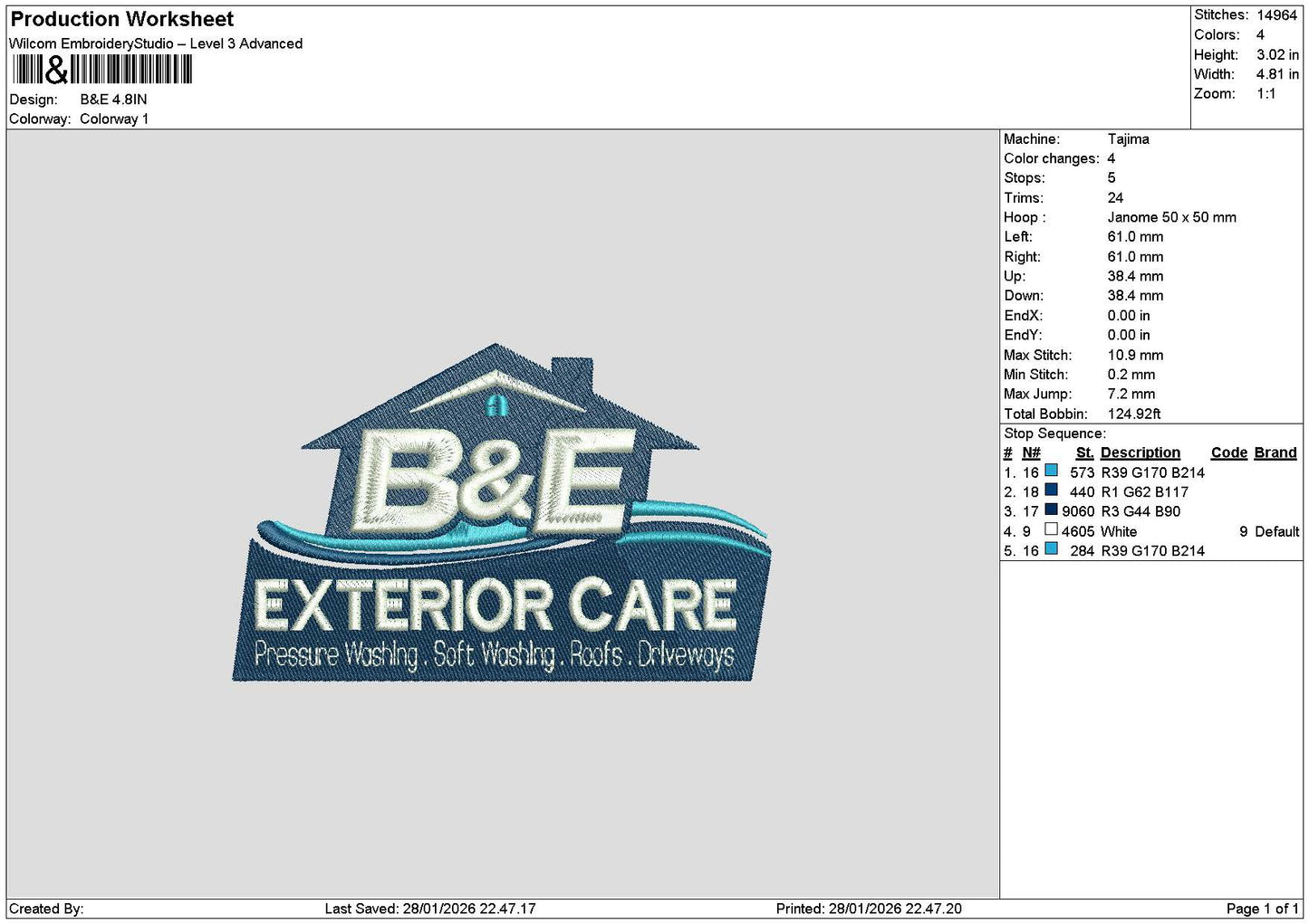 Bnetext Embroidery File 6 sizes
