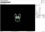 Bad Bunny SD Embroidery File 6 sizes