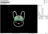 Bad Bunny SD Embroidery File 6 sizes