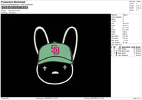 Bad Bunny SD Embroidery File 6 sizes