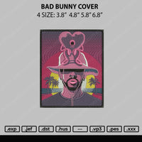 Bad Bunny Cover Embroidery File 4 size