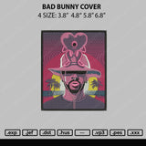 Bad Bunny Cover Embroidery File 4 size