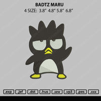 Badtz Maru Embroidery File 4 size