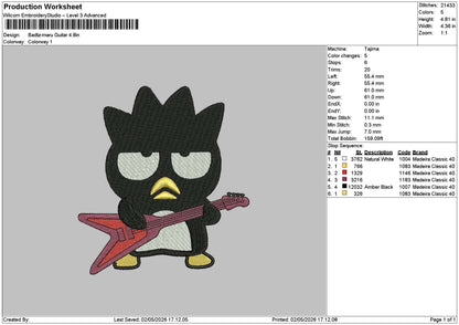 Badtz0205 Embroidery File 6 sizes