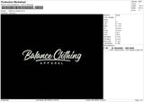 Balance Cloth Embroidery File 6 sizes