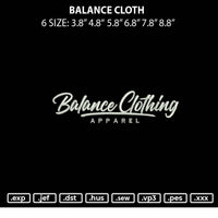 Balance Cloth Embroidery File 6 sizes