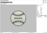 Ball 0908 Embroidery File 6 sizes