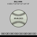 Ball 0908 Embroidery File 6 sizes