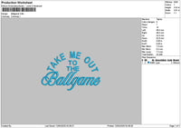 Ballgametext Embroidery File 6 sizes