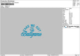 Ballgametext Embroidery File 6 sizes