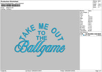 Ballgametext Embroidery File 6 sizes