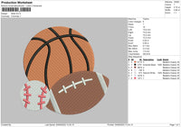 Balls Embroidery File 6 sizes