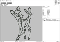 Bambi Separated 3 Parts Embroidery File