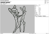 Bambi Separated 3 Parts Embroidery File