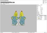 Bananas Embroidery File 6 sizes