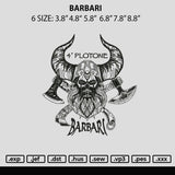 Barbari Embroidery File 6 sizes