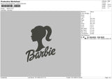 Barbie Txt Embroidery File 6 sizes