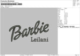 Barbie Leilani Embroidery File 6 sizes