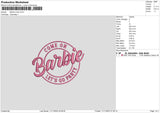 Barbie Circle Embroidery File 6 sizes