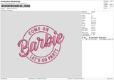 Barbie Circle Embroidery File 6 sizes