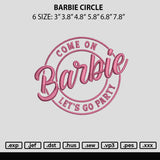 Barbie Circle Embroidery File 6 sizes