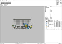 Barrachtext Embroidery File 6 sizes