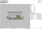 Barrachtext Embroidery File 6 sizes