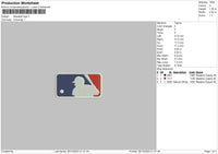 Baseball Rectangle V2 Embroidery File 6 sizes